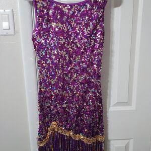 Weissman Purple Sequin Top